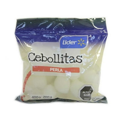 Cebollitas Perla Drenado 200 G - Neto 400 G Lider