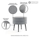 thumbnail image 4 of Ottoman Manhattan Comfort Bailey moderno de mediados de siglo gris, 4 of 9