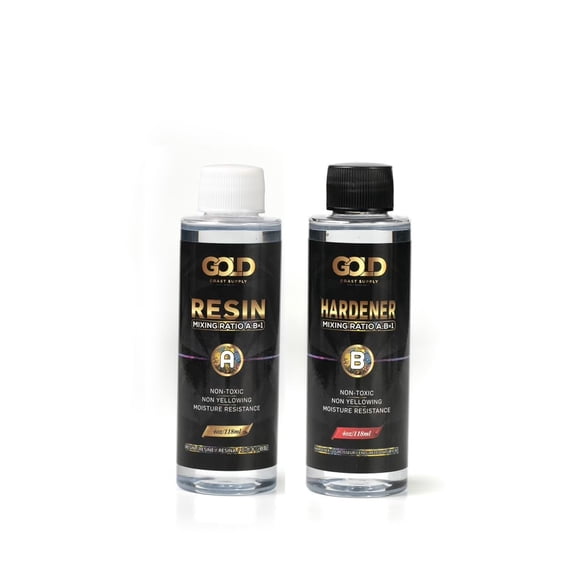 Resina Epoxi GOLD COAST SUPPLY 236 ml Transparente No Tóxica