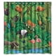thumbnail image 1 of Cortina de ducha de selva tropical, juego de cortina de baño con ganchos, tamaño 66 x 72 pulgadas, 1 of 3