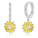 thumbnail image 1 of Aros Girasol Plata 925 Circonitas Blancas Flor, 1 of 3