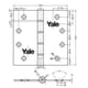 thumbnail image 2 of Bisagra Inoxidable Yale con golilla 4mm x  4mm, 2 of 2