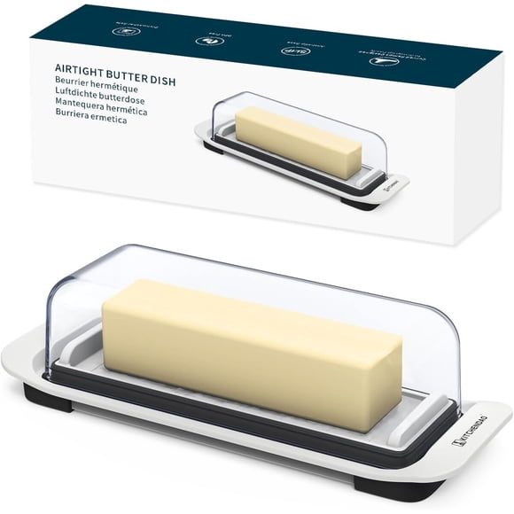 KITCHENDAO Airtight Butter Dish with Lid for Countertop