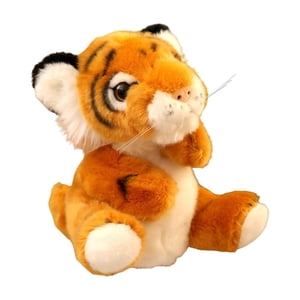 Magideal - Guantes De Títere De Mano De Animal De Lujoso Títere Imaginativo Tigre De Peluche Tigre Tigre Interactivo Para Enseñar Regalo Para Niñas Niñas Marrón