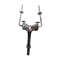 Magideal - 2 Piezas Soporte Tom Drum Montura Stand Tom Drum Accesorios Repuesto Percusión Parte Montaje Soporte Metal Adecuado Para Músicos Exhibición Tienda De Porta Toms Doble