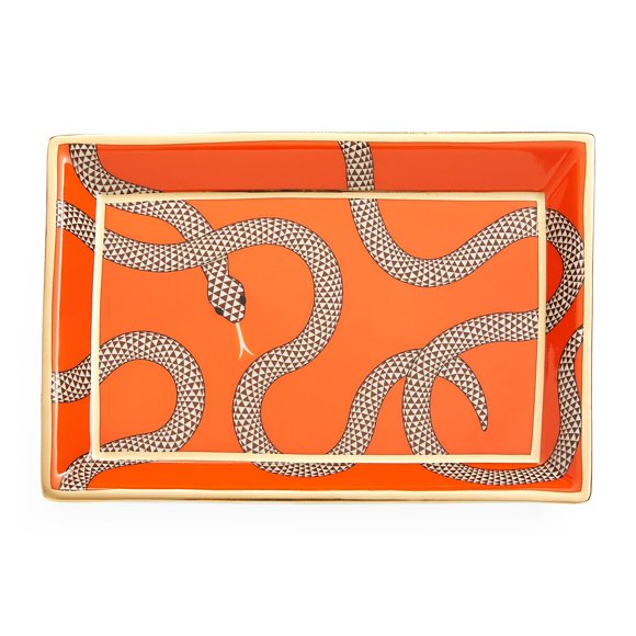 Bandeja Jonathan Adler 18 cm Naranja de Porcelana