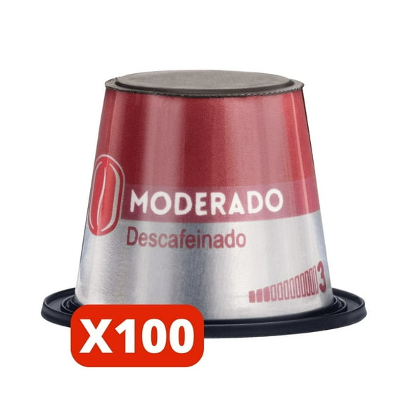 Moderado Descafeinado - 100 cápsulas de café compatibles con Nespresso®