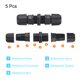 thumbnail image 3 of Acoplador impermeable RJ45 de Uxcell, conector de cable LAN Ethernet de doble cabeza IP67, para Cat5e/Cat5, paquete de 5, 3 of 6