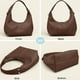 thumbnail image 2 of Cartera de cuero, Café, 2 of 3