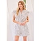 thumbnail image 1 of Enterizo CC Clothing Estampado De Rayas Off White L, 1 of 5