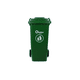 thumbnail image 1 of Basurero Contenedor Basura 120 lts.verde QRubber, 1 of 4