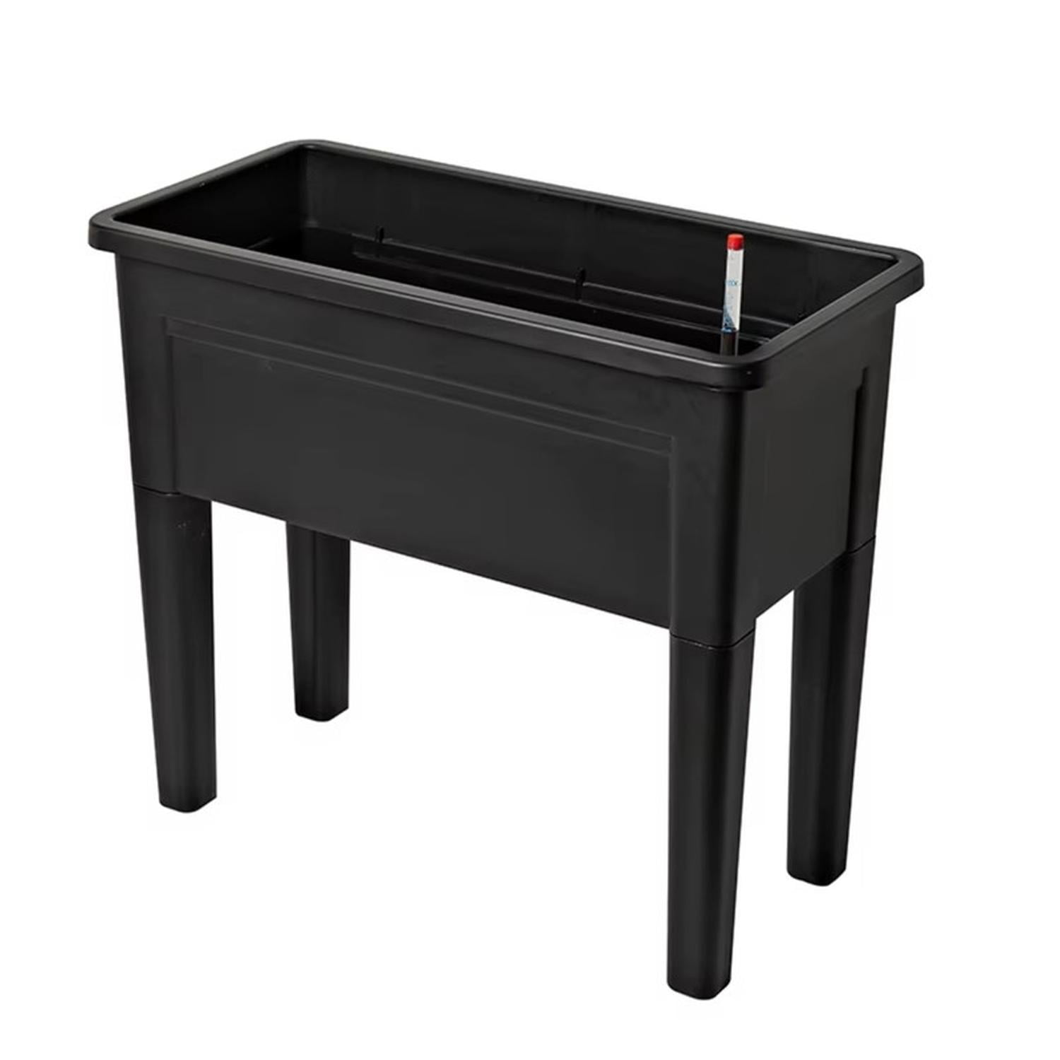 Auckland Outdoor - Jardinera Elevada Macetero Para Huerto Con Patas Negro