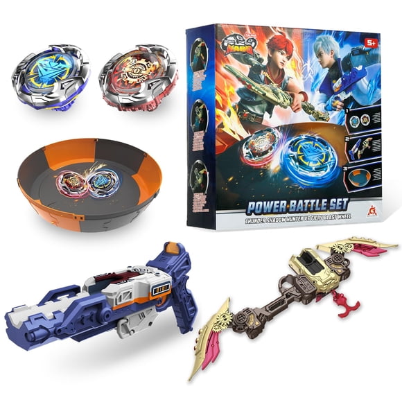Set de batalla Infinity Nado S7 con arena, lanzador tipo pistola y lanzador tipo arco, 5+