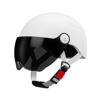 Magideal - Casco De Motocicleta Vintage Para Adultos, Hombres Y Mujeres, Para Bicicleta Y Motocross, Color Blanco