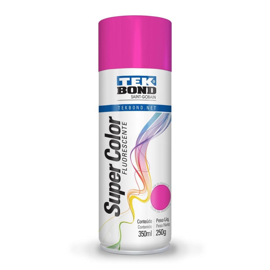 Tekbond - Pintura Acrilica Aerosol 350ml Fluorescente Rosa