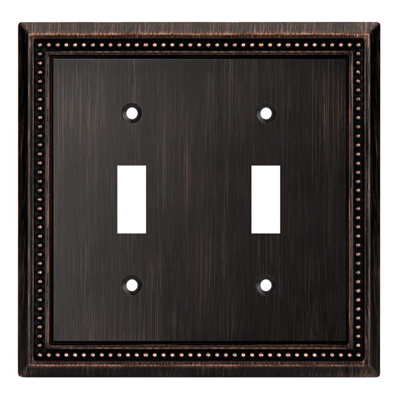 Placa de pared Henne Bery de doble palanca en bronce envejecido