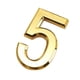 thumbnail image 3 of Número De Puerta Del Hotel De La Casa Autoadhesiva De Plástico Dorado Dígito Numérico Pegajoso 5, 3 of 3