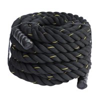 Magideal - Cuerda De Batalla Con Manga, 1,5 Pulgadas De Diámetro, 2,8 M/3M De Longitud, Entrenamiento Muscular De Gimnasio, Cuerdas De Batalla Para Gimnasio En C , 38Mmx2.8M Amarill 38Mmx2.8M Amarillo