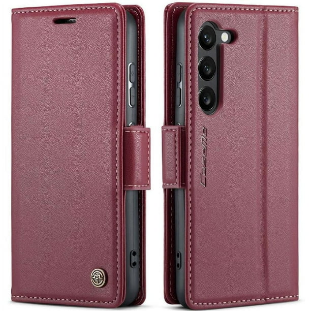 CaseMe tipo cartera Samsung Galaxy S23 Plus con cierre magnético, RFID, tarjetero, soporte, carga inalámbrica