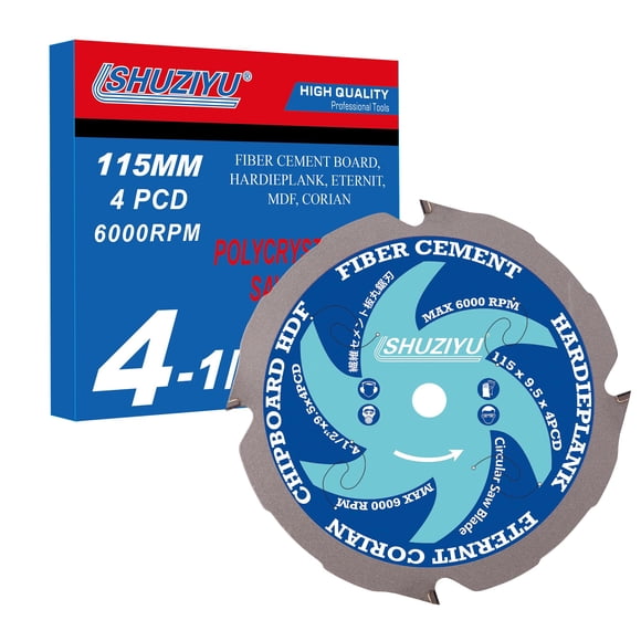 Hoja de sierra circular SHUZIYU 115 mm 4 PCD 9,5 mm de eje 6000 RPM