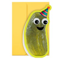 Tarjeta De Felicitación Hallmark, Divertida Temática De Papel Con Forma De Pepinillos Para Cumpleaño
