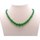 thumbnail image 2 of Collar de cuentas de calcedonia verde esmeralda para mujer, de 6 a 14 mm, 45 cm (18 pulgadas), piedra preciosa de calcedonia., 2 of 7