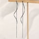 thumbnail image 4 of Long Tassel Threader Earrings Wave Shaped Simple Long Chain Earrings Elegant Earrings For Women & Girls, 4 of 4