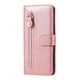 thumbnail image 4 of Funda tipo cartera para Google Pixel 7A con bolsillo con cremallera y ranuras para tarjetas – Función de soporte Rosa, 4 of 6