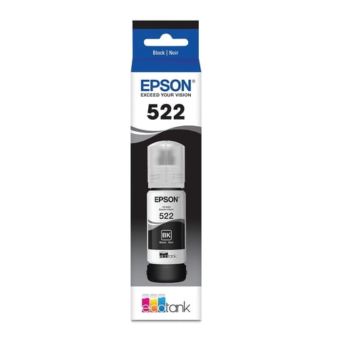 Botella De Tinta Epson 522 Ecotank De Ultra Alta Capacidad Negra T522120-S