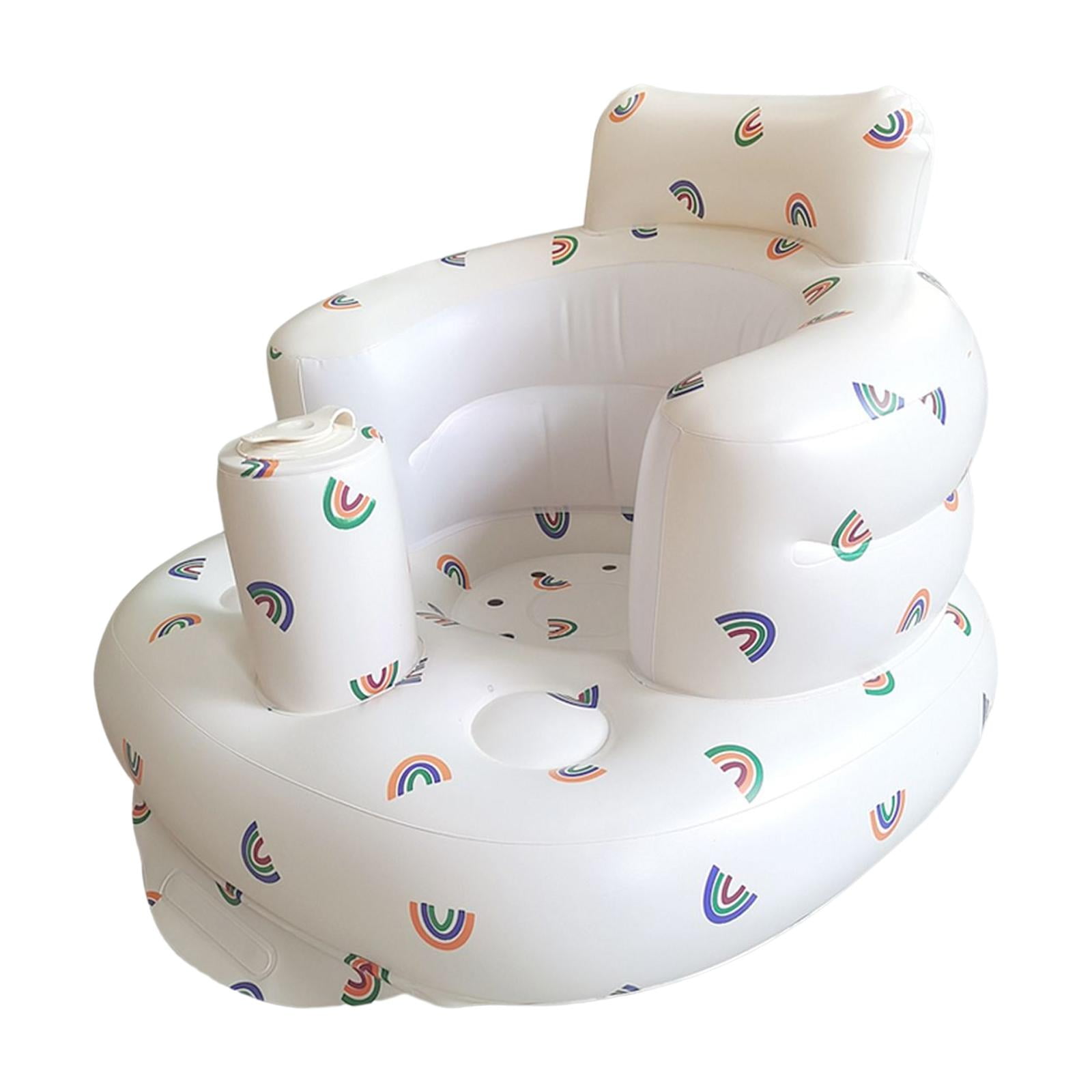 Magideal - Asiento Inflable De Pvc Para Bebé, Juguetes Para Niños, Aprendizaje Sentado Flotante, Niño Pequeño, Asiento De Apoyo Infantil Para Juguetes De Piscina , Arcoíris