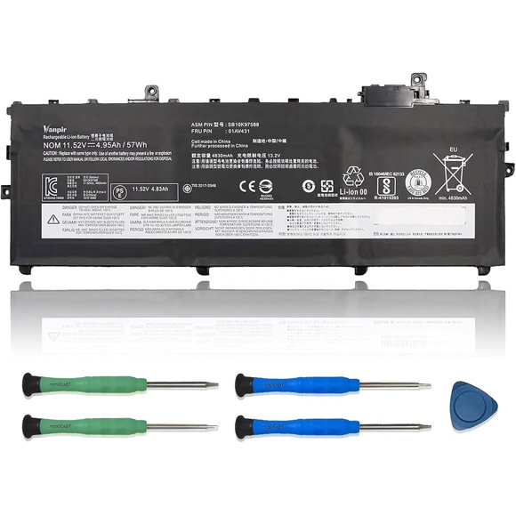 Batería para Laptop VANPIR 01AV431 11.52V 57Wh para Lenovo X1