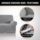 thumbnail image 3 of Funda de sofá PrinceDeco Stretch Loveseat 2 Cushion Dove, 3 of 7