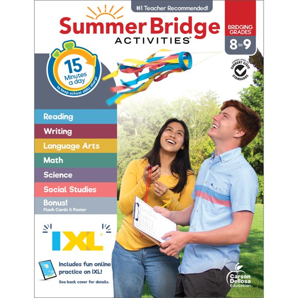 Cuaderno de Actividades de Verano para Puente de 8º a 9º Grado