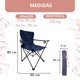 thumbnail image 3 of Silla Plegable de Playa y Camping Azul Oscuro, 3 of 5