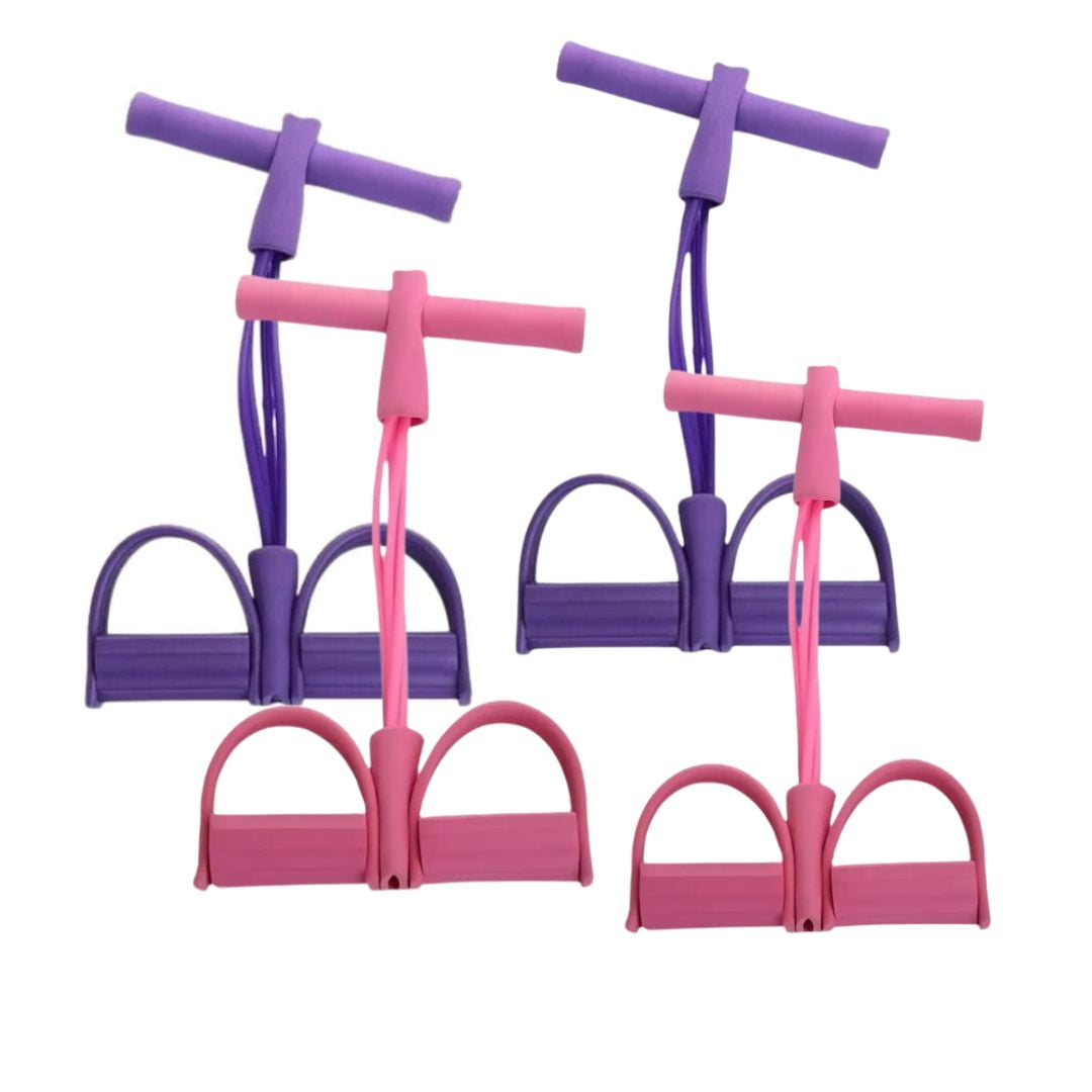 Crusec - Pack 4 Ligas De Resistencia Piernas 6 Tubos Bandas Elasticas