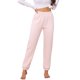thumbnail image 1 of INSPIRE CHIC Pantalones de pijama para mujer Pantalones largos con puños Bolsillos laterales Ajuste holgado Ropa de descanso ligera Pantalones de pijama L Rosa, 1 of 6