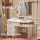 thumbnail image 2 of Tocador De Lujo Espejo Con Luz Integrada 4 Cajones MDF Blanco 137x80x48cm, 2 of 10