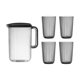 thumbnail image 3 of Jarra De Agua Para Puerta De Nevera Con Tapa, Jarra De Nevera De 2 L Para Jugo, Bebida De Limonada, 5 Uds., Gris, 3 of 5
