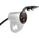 thumbnail image 1 of DEALPEAK Waterprode 12V Motocycle QC3.0 Cargador USB dual Pots Adaptador de corriente con voltímetro digital para teléfonos inteligentes, tabletas y GPS (color negro/blanco opcional), 1 of 7