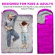 thumbnail image 3 of Saco de dormir Synderay para adultos, para clima frío y cálido, para camping y backpacking, para niños de 10 a 12 años, niñas y niños, ligero y compacto con saco de compresión, 3 of 6