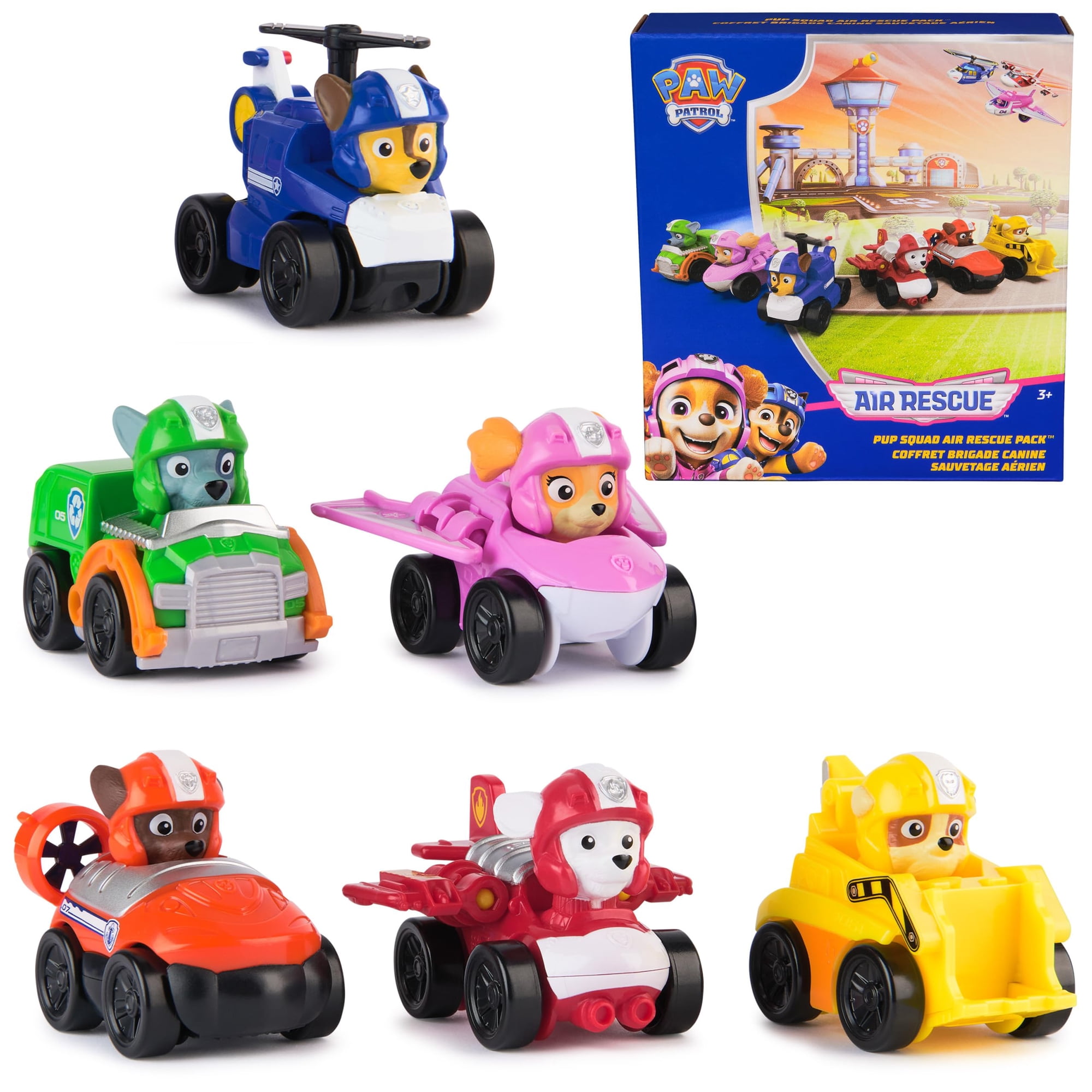Set De Regalo De Toy Cars Paw Patrol Air Rescue, 6 Piezas, Pup Squad