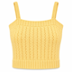 thumbnail image 2 of Top Mujer Tejido Calado Corto Con Tirantes amarillo Talla Única, 2 of 3