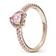 thumbnail image 1 of Anillo Pandora Corazón Elevado Rosa Chapado En Oro Rosa 14k Talla 8, 1 of 4