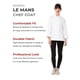 thumbnail image 2 of Chaqueta de chef Chef Works Le Mans para mujer, color blanco, talla XXL, 2 of 5
