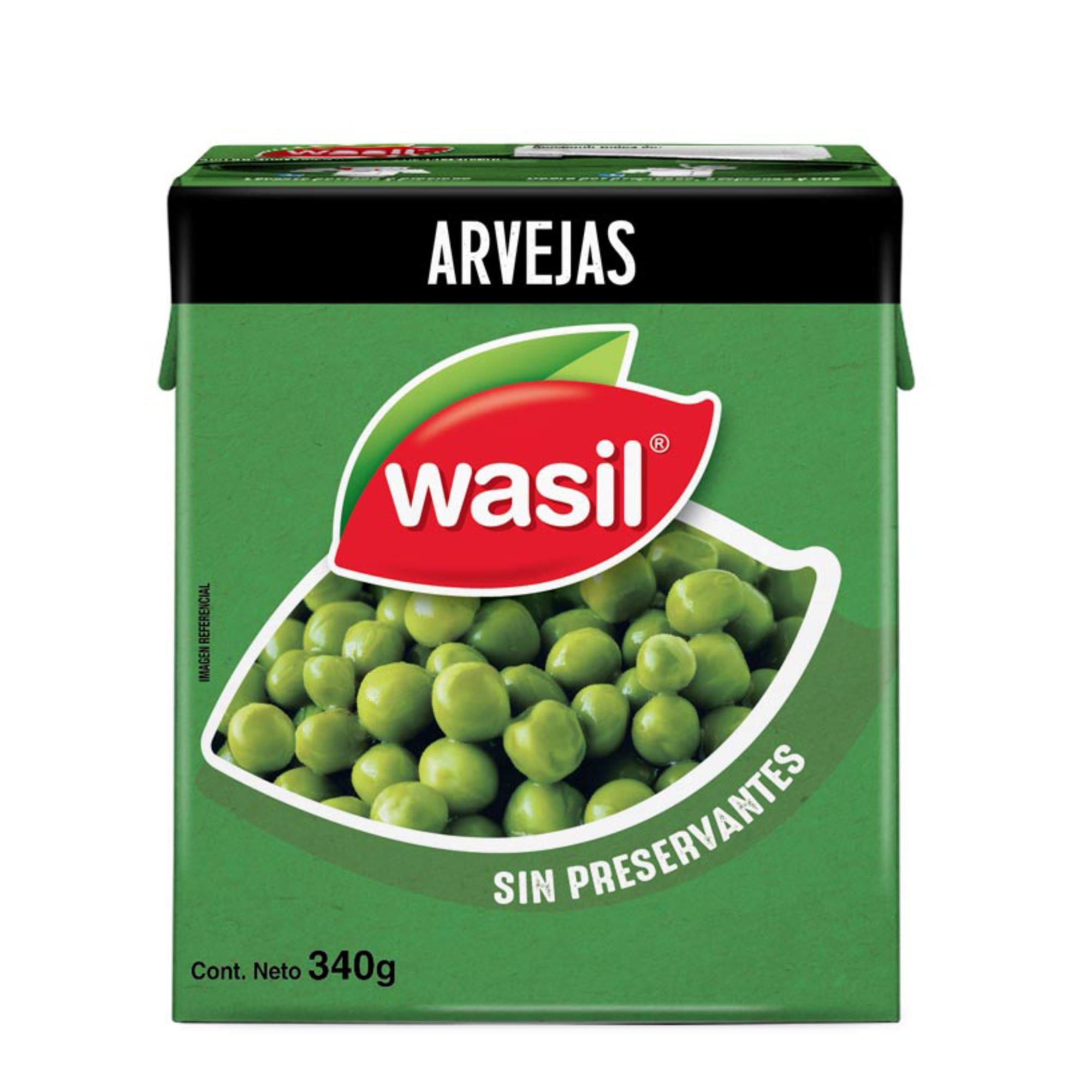 Arvejas Caja Drenado 205 g - Neto 340 g Wasil