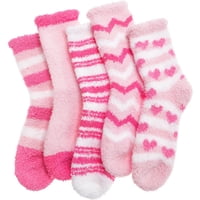 Calcetines Fuzzy Anlisim Para Mujer, Cómodos Y Esponjosos, 6 Pares, Rosas