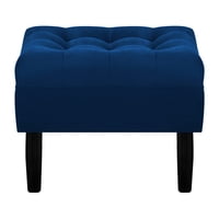 Bodevir - Pouf Wood 1C Felpa 00 Azul Marino