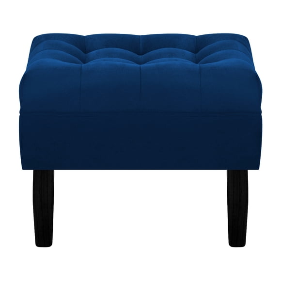Pouf Wood 1c Felpa 00 Azul Marino