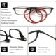thumbnail image 3 of Gafas de lectura con soporte magnético para colgar en el cuello, gafas de lectura con imán unisex portátiles, montura telescópica con patas largas y marco para la cabeza., 3 of 5