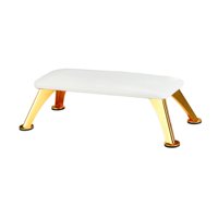 Ioensy - Reposabrazos Para Uñas, Almohada De Mano Para Manicura, Para Salones, Hogar, Bricolaje, Personal, Blanco Con Pata Dorada